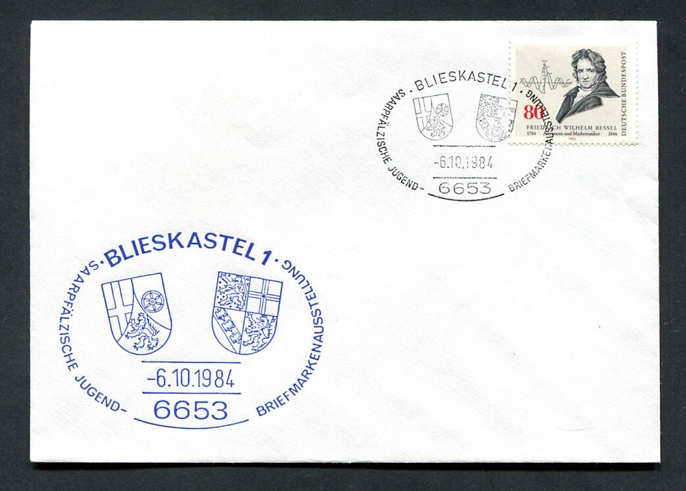 Germany – BRD : Special Event cover from 1984 – Blieskastel 1 – fancy cancel CTO