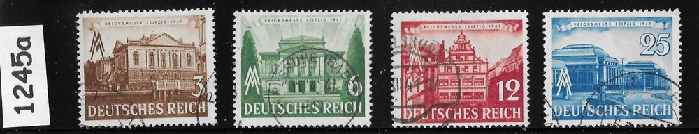 Used stamp set / Sc498 – 501 / 1941 Leipzig Spring Fair Third Reich #1245a