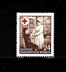 Germany-(DDR)-Stamp- Scott # 177-24pf-Mint/VLH-OG-1953