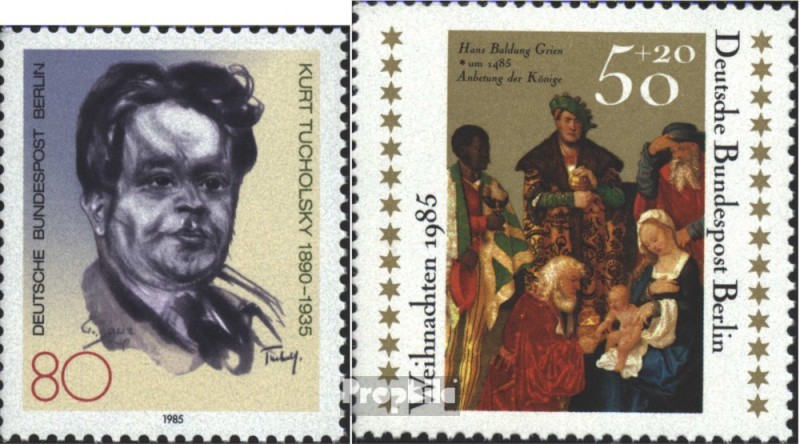 Berlin (West) 748,749 mint/MNH 1985 tucholsky, christmas