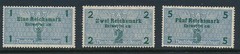 Stamp Germany Revenue WWII 3rd Reich Bill Exchange Fiscal Tax Selection 3 MNH