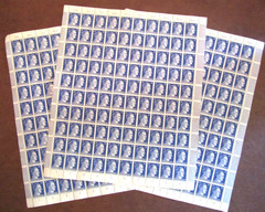 Deutsches 3rd Reich German Hitler 3 Full Sheets Stamps Hitler Head 25PF