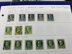 Germany States, Bavaria, Used – hinged on one album page, 1914- 1920