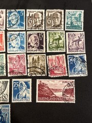 Post WWII WW2 1948 Rheinland Pealz French Occupation Germany Stamp Collection