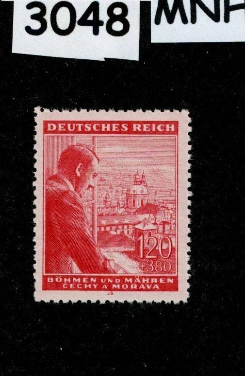 MNH Stamp Sc B19 Adolf Hitler 1943 Birthday WWII Germany occupation #3048