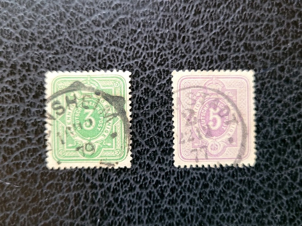 Germany #29-30 Used, 1875 3 & 5pf, Scott Catalog Value $ 9.00