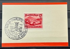 1939 German Stamp on Card Special Cancel Mi:DR687 Cars Race Berlin /376b