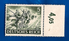 NAZI 1943 GERMANY 3rd Third Reich Post WW2 BMW Zundapp motorcycle stamp MNH **