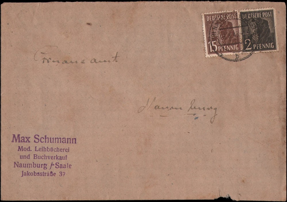 Germany Michel #948, 943 Naumburg local, 1948