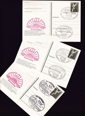 1981 Germany Graf Zeppelin Polar Flight 50th Anniv Cards Set of 3 Event Cancels
