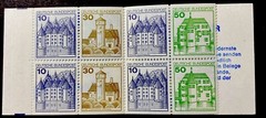 Germany #1231b Complete Booklet Pane with Cover and 8 Stamps of Castles MNH XF