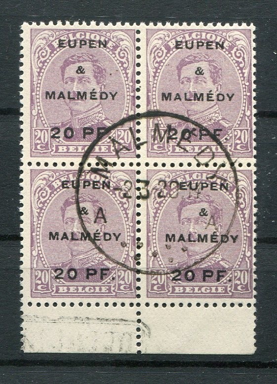 Eupen &malmedy 4 Beautiful Unit With Registraturstempel Postmarked (Z9360