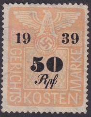 Lot Stamp Germany Poland Revenue WWII Court Document Fee 1939 Selection MNG