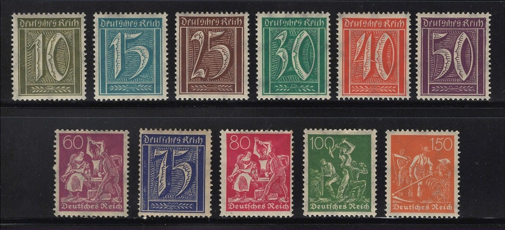 Germany Scott # 162-168, 170-172, 175 Most MNH Issues 1921-1922