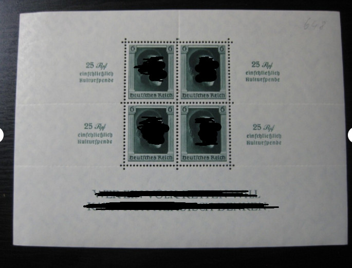 THIRD REICH Mi. #Block 9 mint MNH stamp sheet! CV $365.00