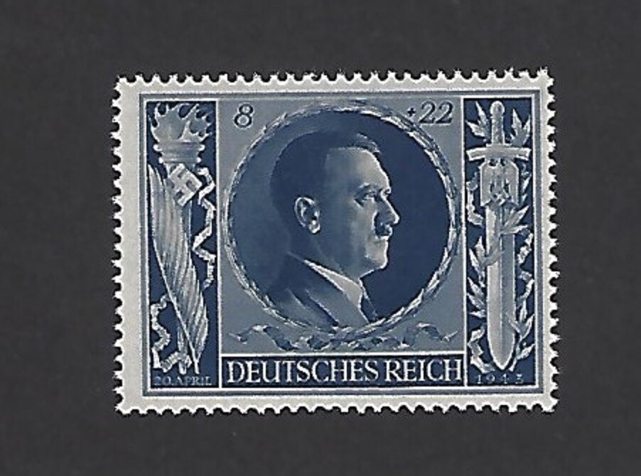 MNH Hitler stamp Sc B233 PF08 + PF22 1943 Birthday / WWII Germany / Third Reich