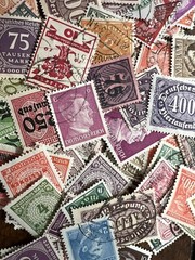 Nazi German stamp LOT OF 50!!! -Third Reich WWII WW2 era stamps! FREE SHIPPING!