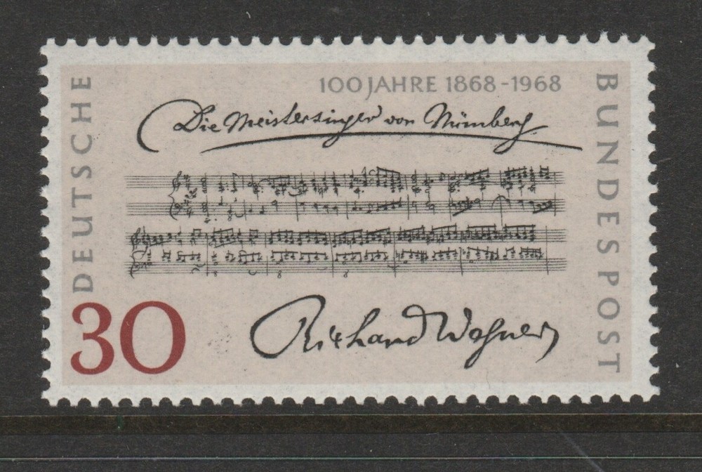 W Germany 1968 Richard Wagner’s Opera SG 1468 MNH