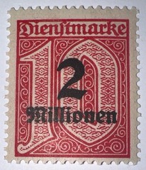 Travelstamps: 1923 Germany Stamps Sc# O38 Overprint Official Post , Mint Og Nh
