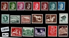 MLH stamps Adolf Hitler & Regular postage Third Reich WWII era Germany #2892