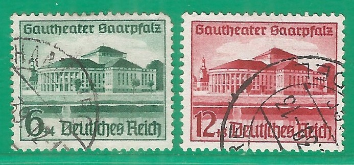 Germany Reich 1938 year , used stamps Mi # 673-674 Architecture