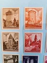 German stamps general gouvernement poland Mi. 40-51 postfrisch ,bauwerke