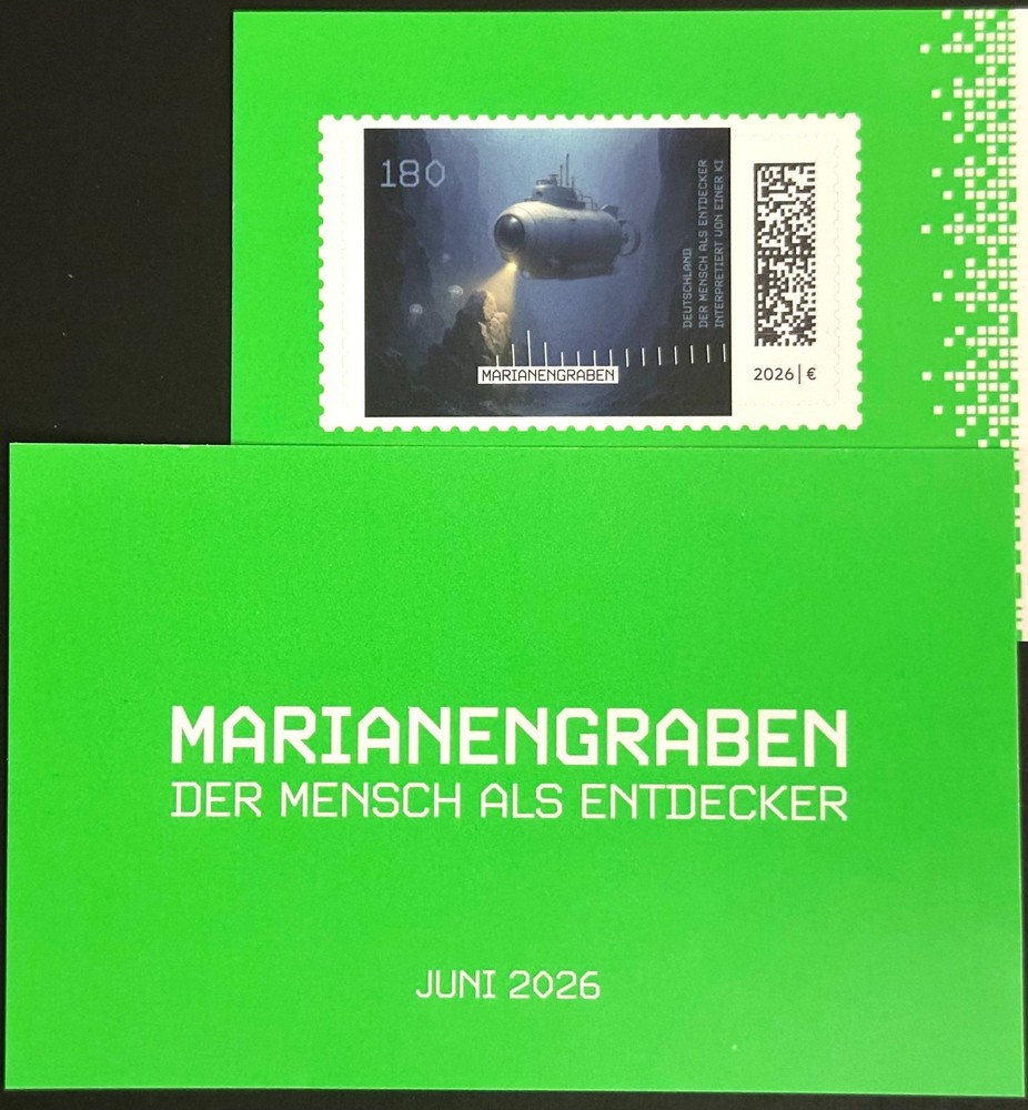 FRG JUNE 2026 MARIANA TRENCH €1.80 SK GREEN MH 135 BOOKLET MiNr. 3975 BUNDLE NEW!!