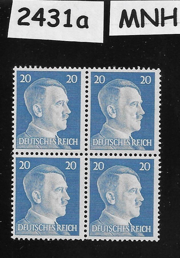 MNH stamp block 1941 Adolf Hitler PF20 Sc 516 Third Reich era Germany #2431a