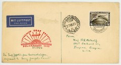 1931 Graf Zeppelin Polar Flight Cover Malyguin Arctic Cachet Friedrichshafen USA