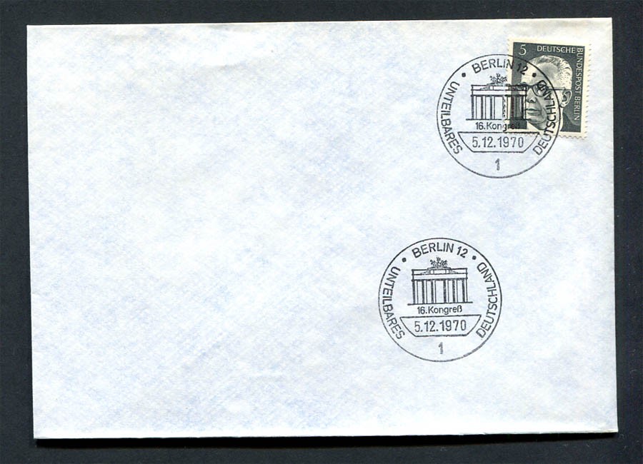Germany – Berlin : Nice cover from 1970 (05.12.70) with fancy cancels – CTO