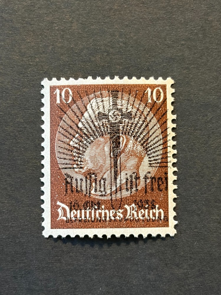 SUDETENLAND WWII GERMAN OCCUPATION Local ovpt AUSSIG 10 Rpf. MNH /s2 #526