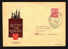 Germany 1946 Mi# 71xb Used on Naumburg’s Event Cover – Z14103