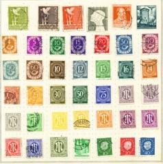 Germany selection of 82 incl. „Back of the Book“ on 2 album pages.