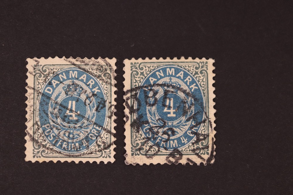 GERMANY POSTAGE STAMPS 42C DANMARK POSTRIM 4 ORE WMK 113 SET OF 2