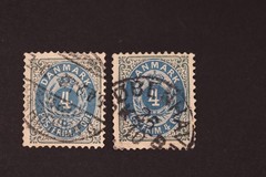 GERMANY POSTAGE STAMPS 42C DANMARK POSTRIM 4 ORE WMK 113 SET OF 2