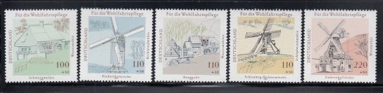 GERMANY Watermills MNH set