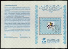 GERMANY FOLDER BDPH 1989 500 YEARS POST – POSTRIDER HORSE – ONLY FOR MEMBERS!