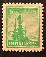 Travelstamps: 1945 Germany Stamps Soviet Zone Thuringen Mi 94 – 5pf MNH Eco Gum