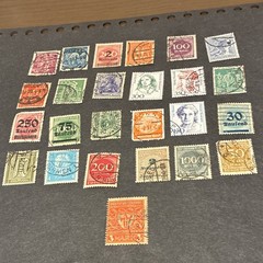 Germany 25 Used Stamps Lot Deutsches Reich Germany & Colonies Collectible