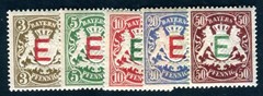 BAVARIA SERVICE 1908 1-5 ** MINT IN PERFECT CONDITION SET (I2614