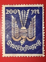✨Germany Stamps Deutsches Reich Flugpost Holztaube 3 Mark Mi. Nr. 217 MLH