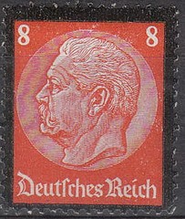 Stamp Germany Mi 548-53 Sc 436-41 1934 3rd Reich Death Hindenburg MNH