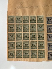 Lot German Inflation Stamps Several Overprints on Sheets Unused 1920’s