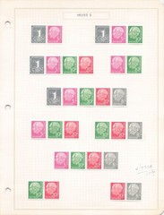 Germany West 1950s Heuss Booklet Panes Collection Se-Tenant Ad Tabs Lot 8 Pgs