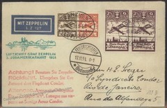 Danzig 1931 Poland Germany Graf Zeppelin 3.SAF Registered Mi229a Cover F 107022