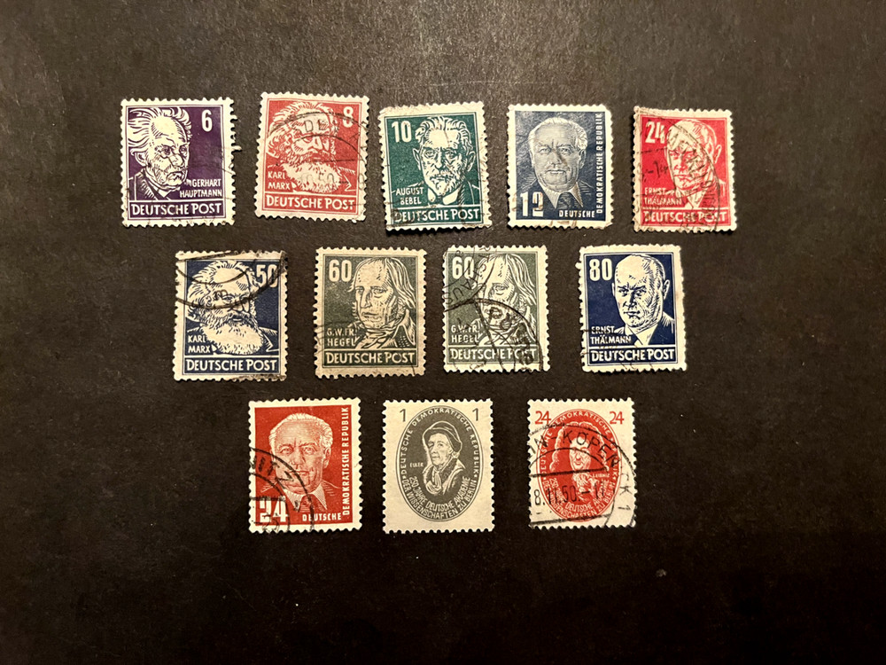 Germany – DDR Famous People 1952/1957 (1)MH (11) Used