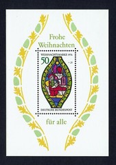 GERMANY – Scott # B537 – SG # MS1804 -1976 – Mini Sheet – Christmas 1976 – MNH