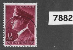 Used stamp Sc B203 / 1942 / Third Reich era Germany Hitler 52nd Birthday #7882