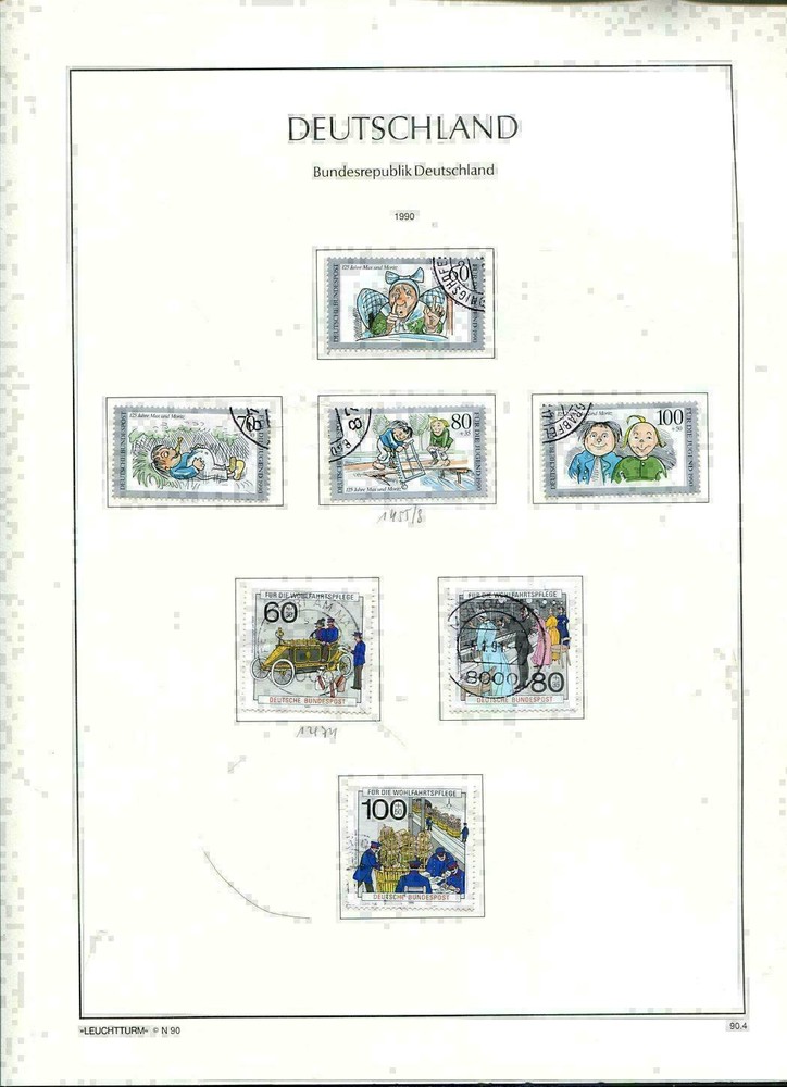 FRG 1960 – 1990 Canceled Collection In Leuchtturm Unfolded Print Album