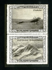 Germany Stamps Early plane label pair
